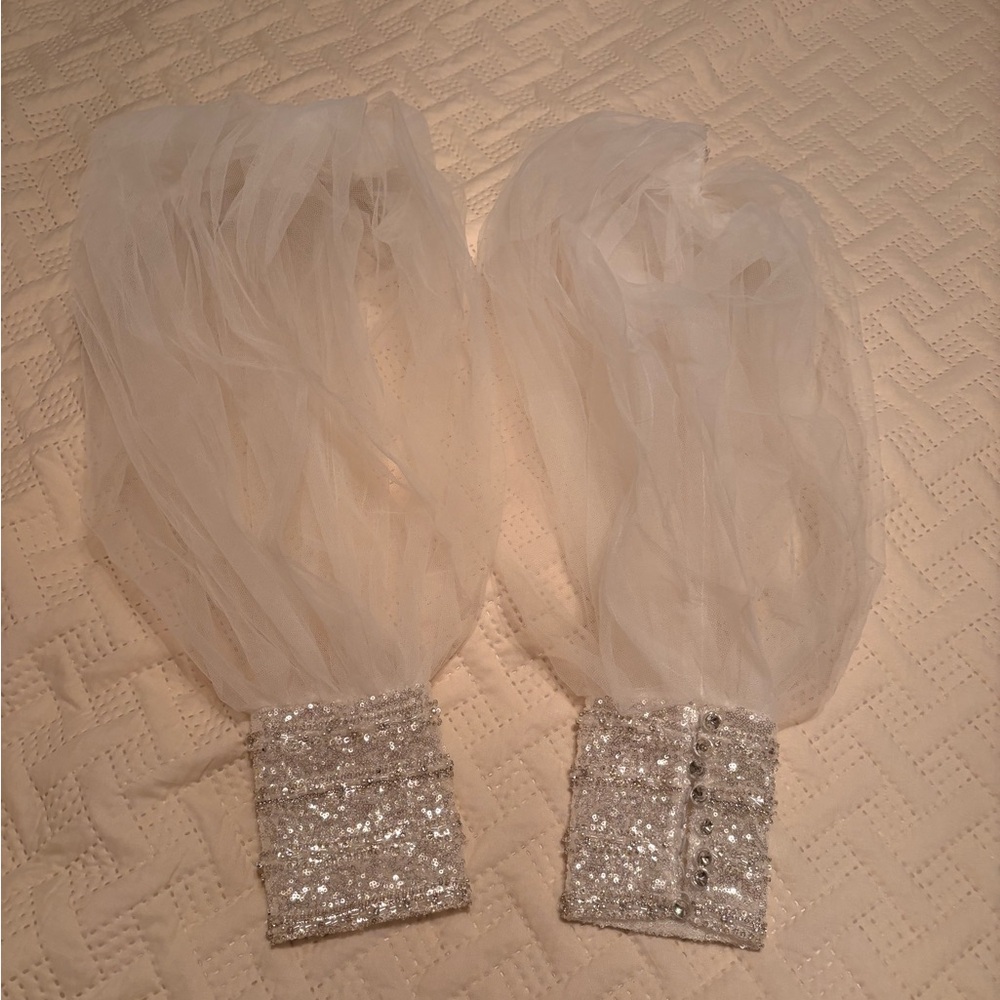 Elegant White Wedding Dress Sleves